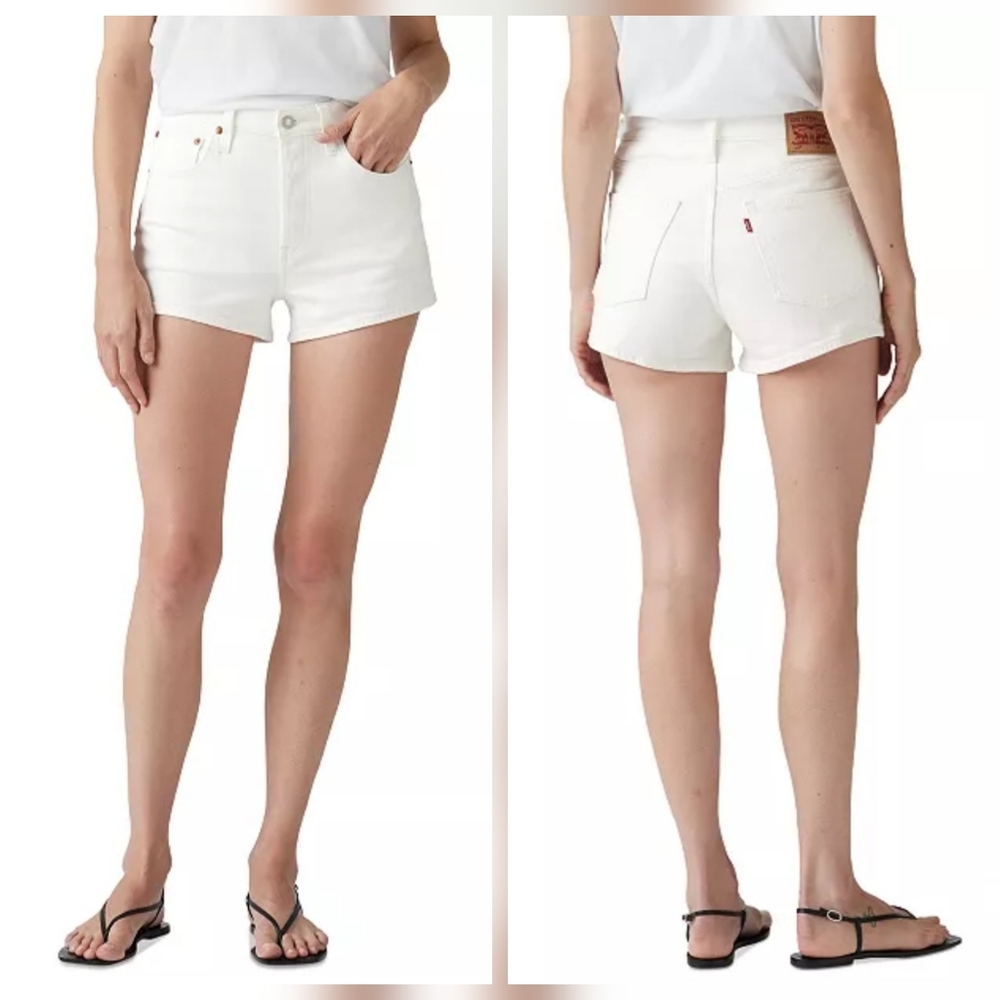 NEW! Levi's 501 Disco Nights Original Fit High Rise Stretch Jean Shorts Size 33
